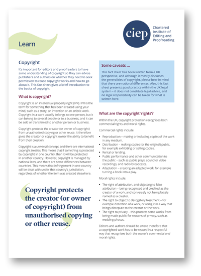 CIEP factsheet: Copyright