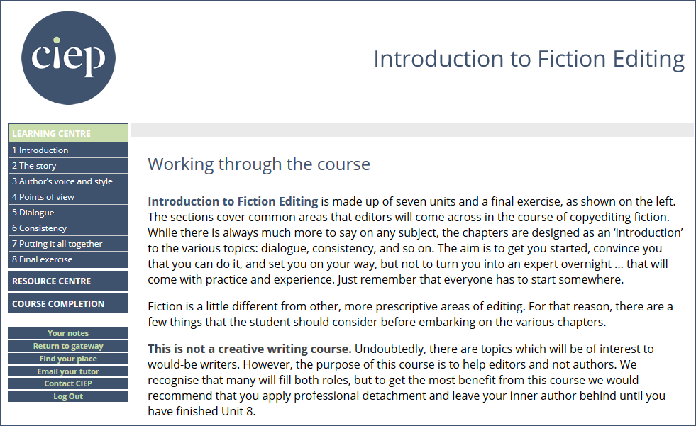 Introduction to fiction editing